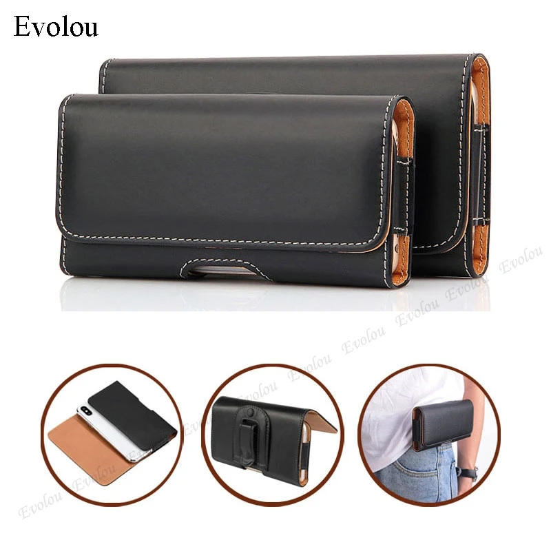 Universal Pouch For Realme 8 Pro C21 C20 OPPO Find X5 Lite X6 Find X3 Pro F17 F19 A94 A93 Belt Clip Leather Waist Bag Flip Cover