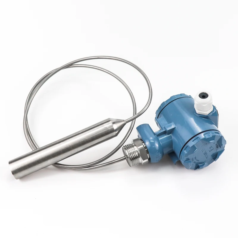 Stainless steel high temperature level transmitter LCD field display diesel fuel tank level sensor