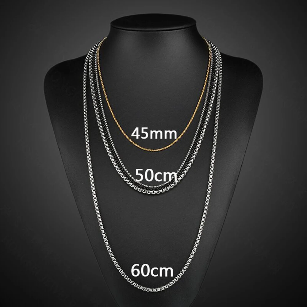 Dropship 1 Stück 2mm/2,5mm/3mm Edelstahl Perle Kette Halskette Figaro Kette für Anhänger männer Frauen Schmuck Halsband DIY – Detail 6