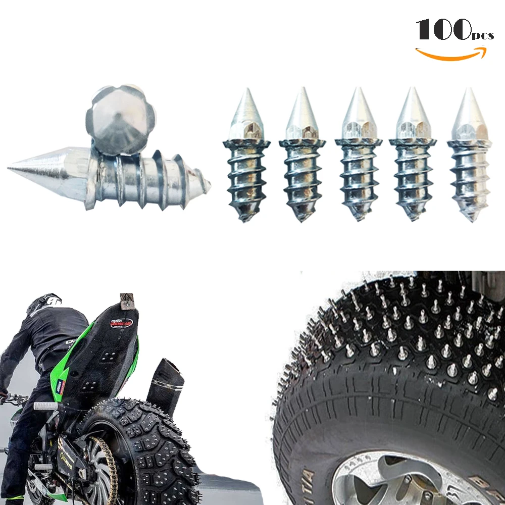 100pcs 25mm Tyre Spikes for Heavy Vehicle ATV Truck Snow studs for SnowPlows Cart Screw in Tire Stud Fishing Pernos de Tornillo