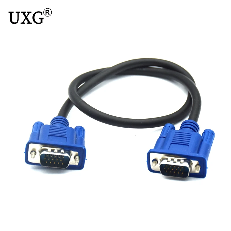 30cm 50cm VGA Cable Male To MaleBraided Shielding High Premium HDTV VGA Computer Tv Display Signal Short Cable 0.3m/0.5m/1.5m