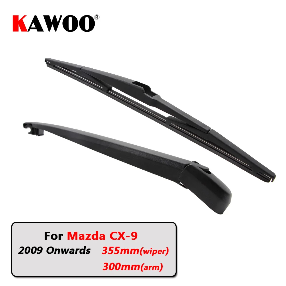 

KAWOO Car Rear Wiper Blade Blades Back Window Wipers Arm For Mazda CX-9 Hatchback (2009 Onwards) 355mm Auto Windscreen Blade