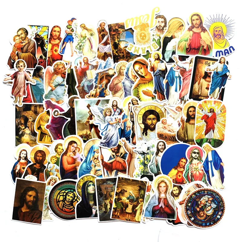 68Pcs Art Jesus Stickers Waterproof Decal Laptop Motorcycle Luggage Snowboard Fridge Phone Car Sticker