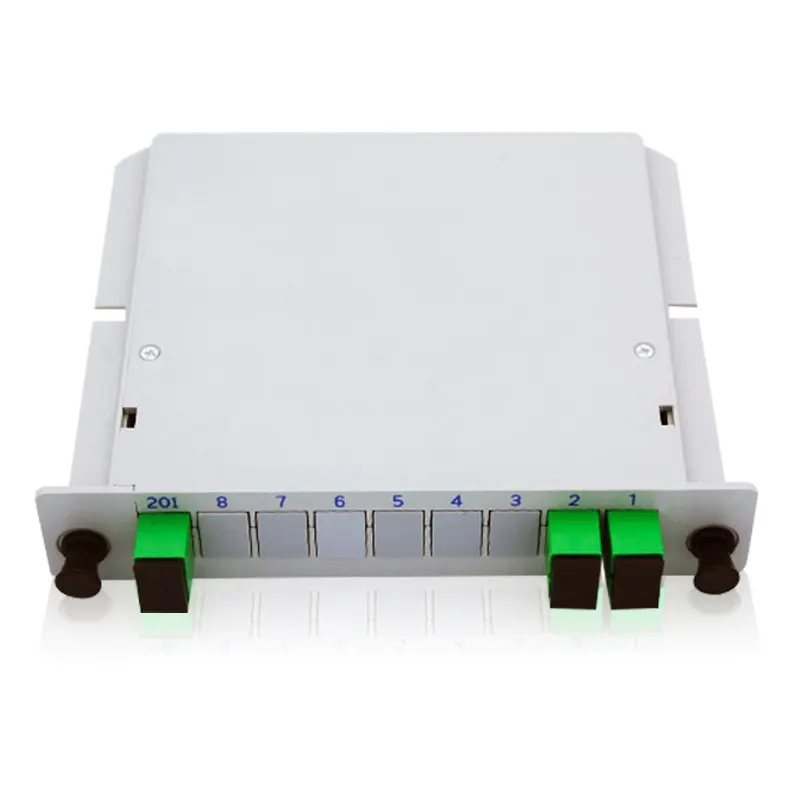 10PCS SC APC/UPC PLC 1X2 splitter Fiber Optical Box FTTH PLC Splitter Box with 1X2 Planar Waveguide Type Optical Splitter