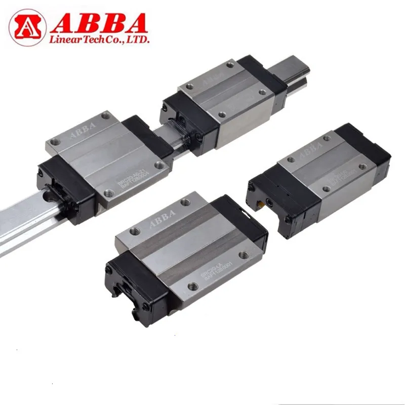 2pcs ABBA Linear Guide Block Slider Carriage BRC15R0/A0/UO +1pc BR15 200 300 400 500 550 mm Length Guide Rail