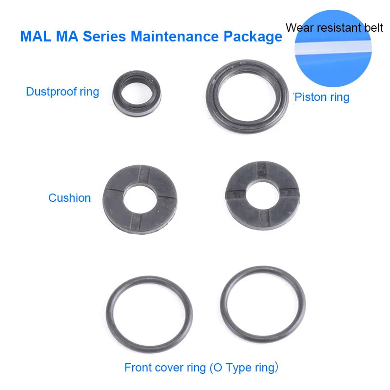 Cylinder Component Cylinder MAL Maintenance Package Sealing Ring Pneumatic SDA Fittings O-ring Piston Ring Set repair kit