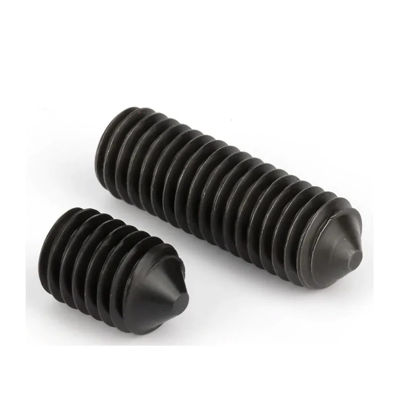 Grade 12.9 Cone Point Set Screws Black Hex Hexagon Socket Grub Screw M2.5 M3 M4 M5 M6 M8 M10 M12