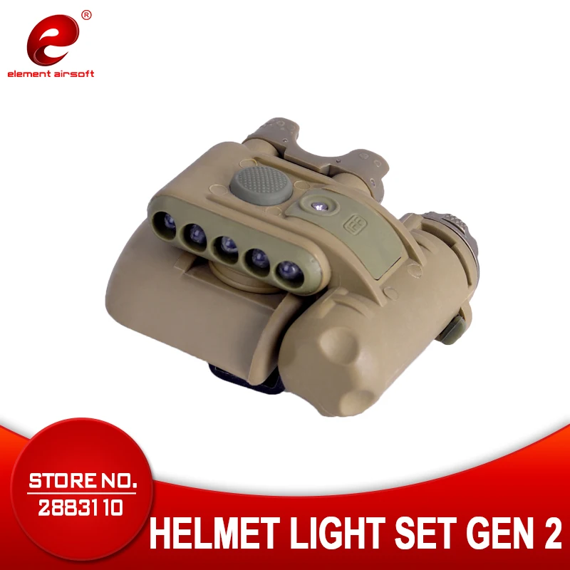 Element Airsoft kask latarka taktyczna biała czerwona dioda LED do oświetlenia IR LED do sygnału lampka na kask pasuje do zewnątrz EX029