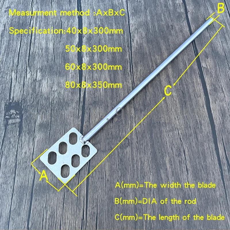 1pc Stainless Steel Square Type Stirring Blade laboratory Mixing agitator
