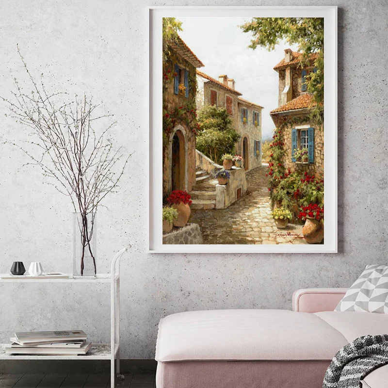 Classical Venice City Landscape Canvas Paintings Digital Print Scenery Posters and Prints Wall Art Pictures for Home Decoration