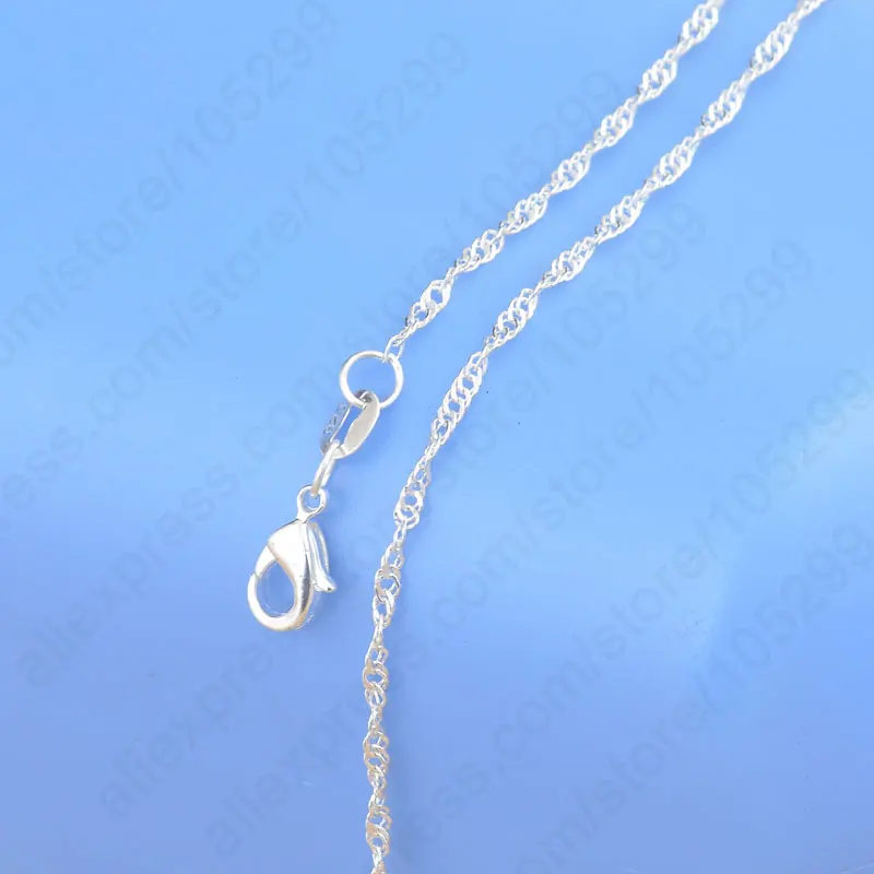 Genuine 925 Sterling Silver Link Necklace Set Chains+Lobster Clasps Wholesale Price Sample Order 20Pcs Mix 20 Styles 18 Inches