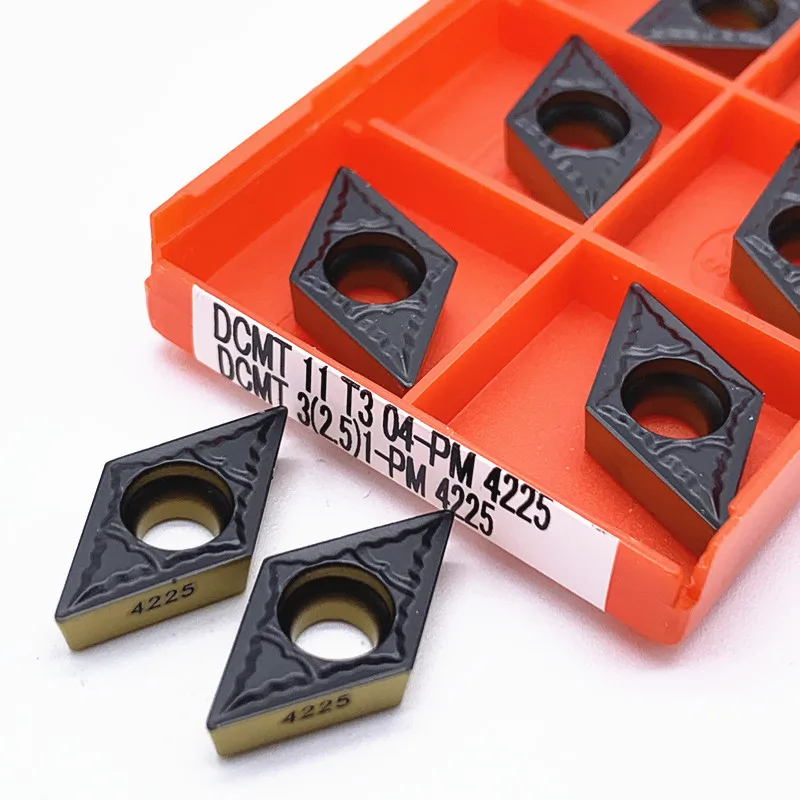 10PCS DCMT11T304 PM 4225 DCMT11T308-PM 4225 High Quality Lathe Cutter Internal Tokarny Carbide Turning Tools