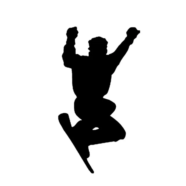 

8.5*15.2CM Coolest Skiing Sport Decor Car Sticker High Quality Vinyl