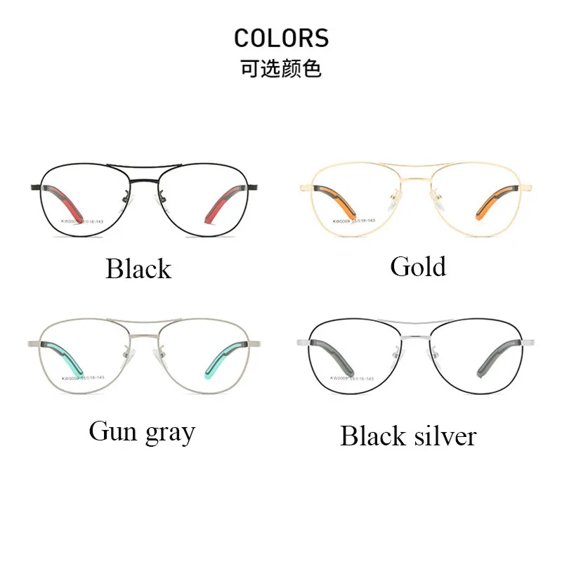 Woman Man Retro Metal Alloy Eyeglasses Myopia Reading Optical Prescription Double Bridge Eyewear Classic Fashion Spectacles