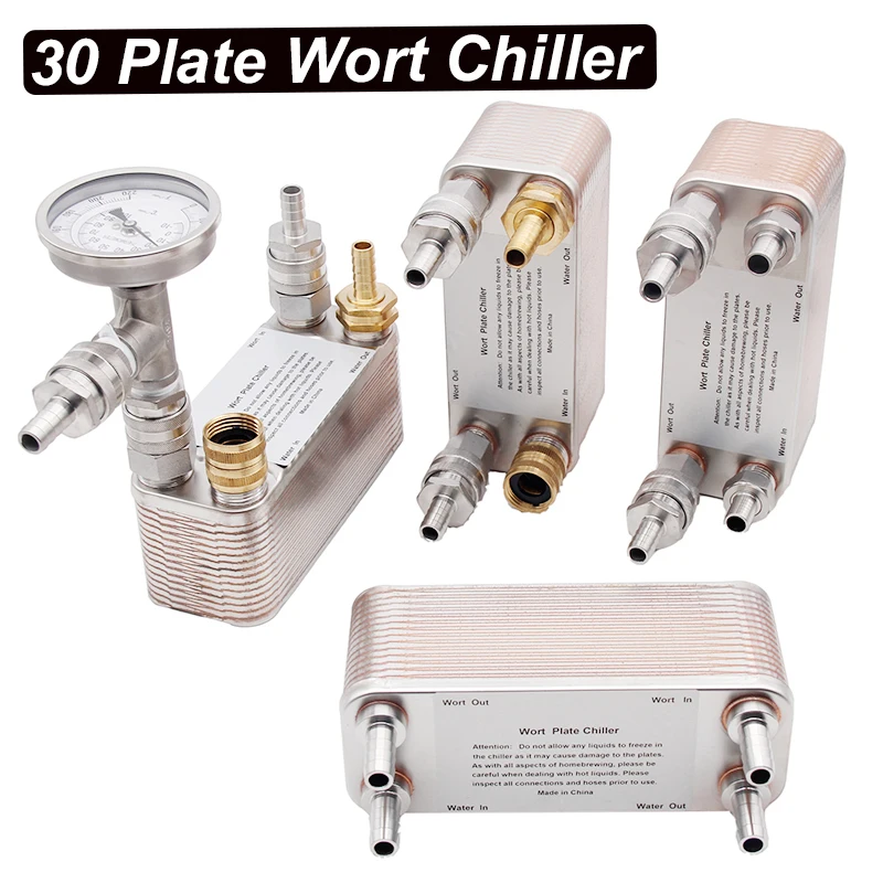 

Homebrew Beer Wort Chiller 30 Plate Heat Exchanger B3-12A