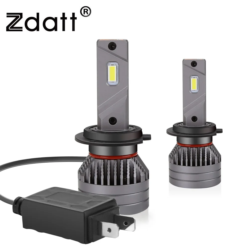 

Zdatt H7 Led H4 светодиодные фары 90 Вт реального Мощность H11 H1 Ламповые ленты для 9012 9005 9006 лампы 9004 9007 9008 16000LM 12V 24V автомобиль