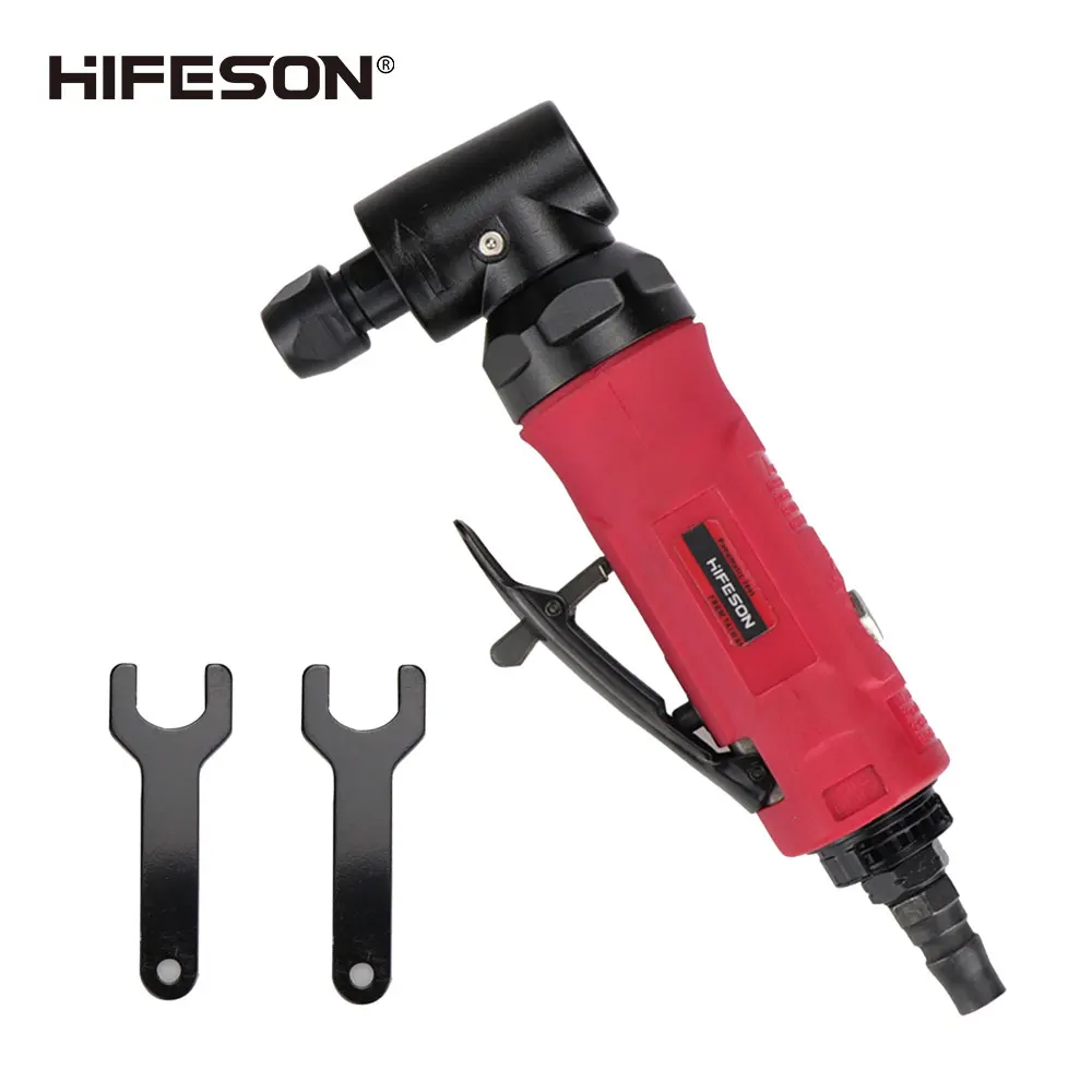 HIFESON Power Industrial Grade Pneumatic Carving Grinding Machine 90° Air Grinding Machine Tire Repair Polishing  3mm6mm Chuck