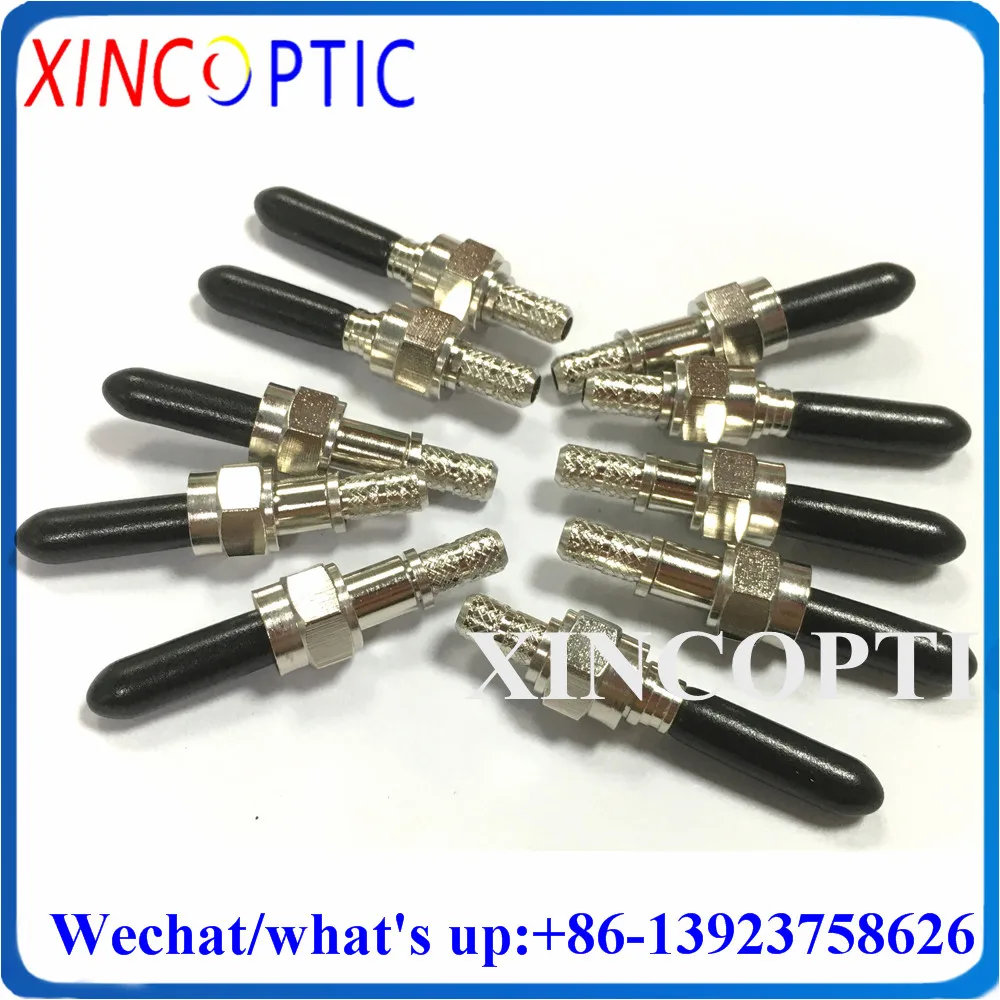 50Pcs High Power SMA905 Round Loose Parts SMA 150um Metal Ferrule Fiber Connector for Medical/Laser/Big Diameter with Metal Boot