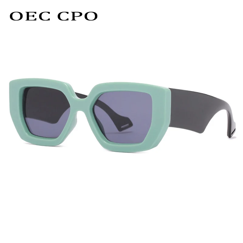 OEC CPO Fashion Punk Square Sunglasses Women Brand Designer Big Frame Sun Glasses Female Shades Ladies Eyewear  UV400 Oculo O942