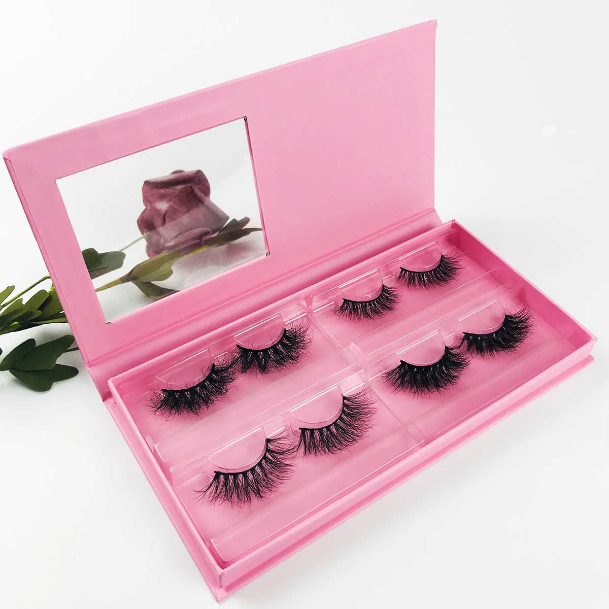 Wholesale Multiple False Lash Book Custom Private Logo Eyelash Packaging Box Fake 3D Mink Lashes Strip Packing Empty Case