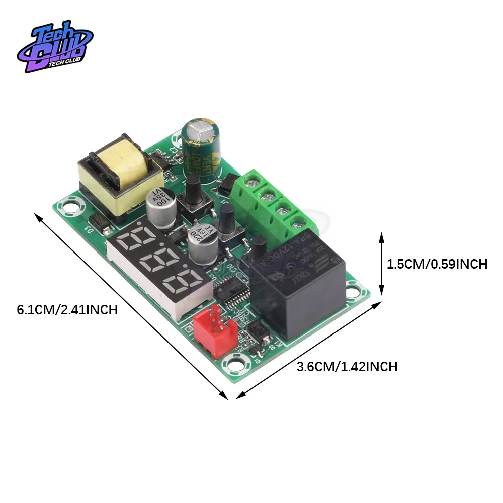 W1209 LED Digital Thermostat Temperature Controller Thermometer Switch Module Waterproof NTC Sensor AC 110-220V