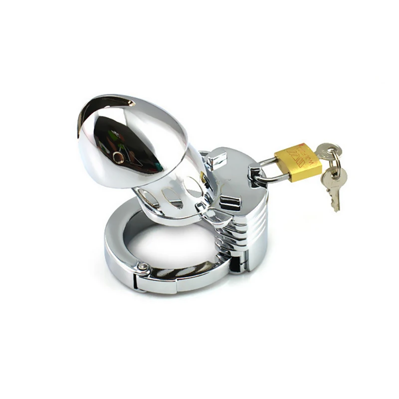 Adjustable Male Chastity Device Metal Chastity Cage Penis Ring Cock Lock Sex Toys For Men/Gays SM Restraint Chastity Belt BDSM