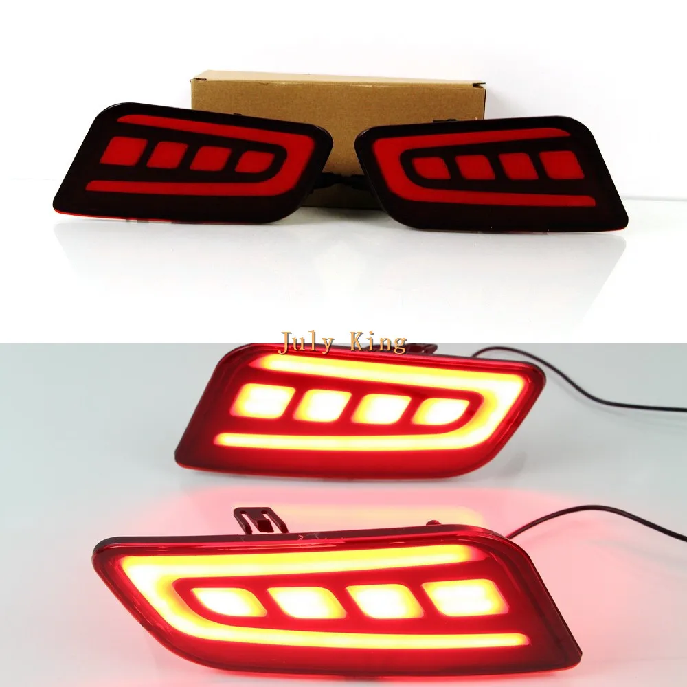 

July King LED Light Guide Brake Lights + Night Driving + Turn Signals Case for Ford Everest 2016-2018, Safety Warning Light