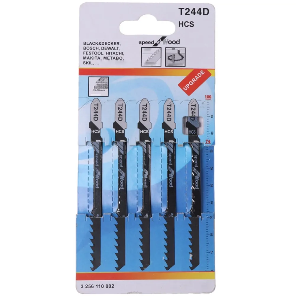 10 Stuks T244D HCS Decoupeerzaagbladen Koolstofstaal Messen Voor Houtbewerking Snijplank Plastic Fiber Power Tools Accessoires