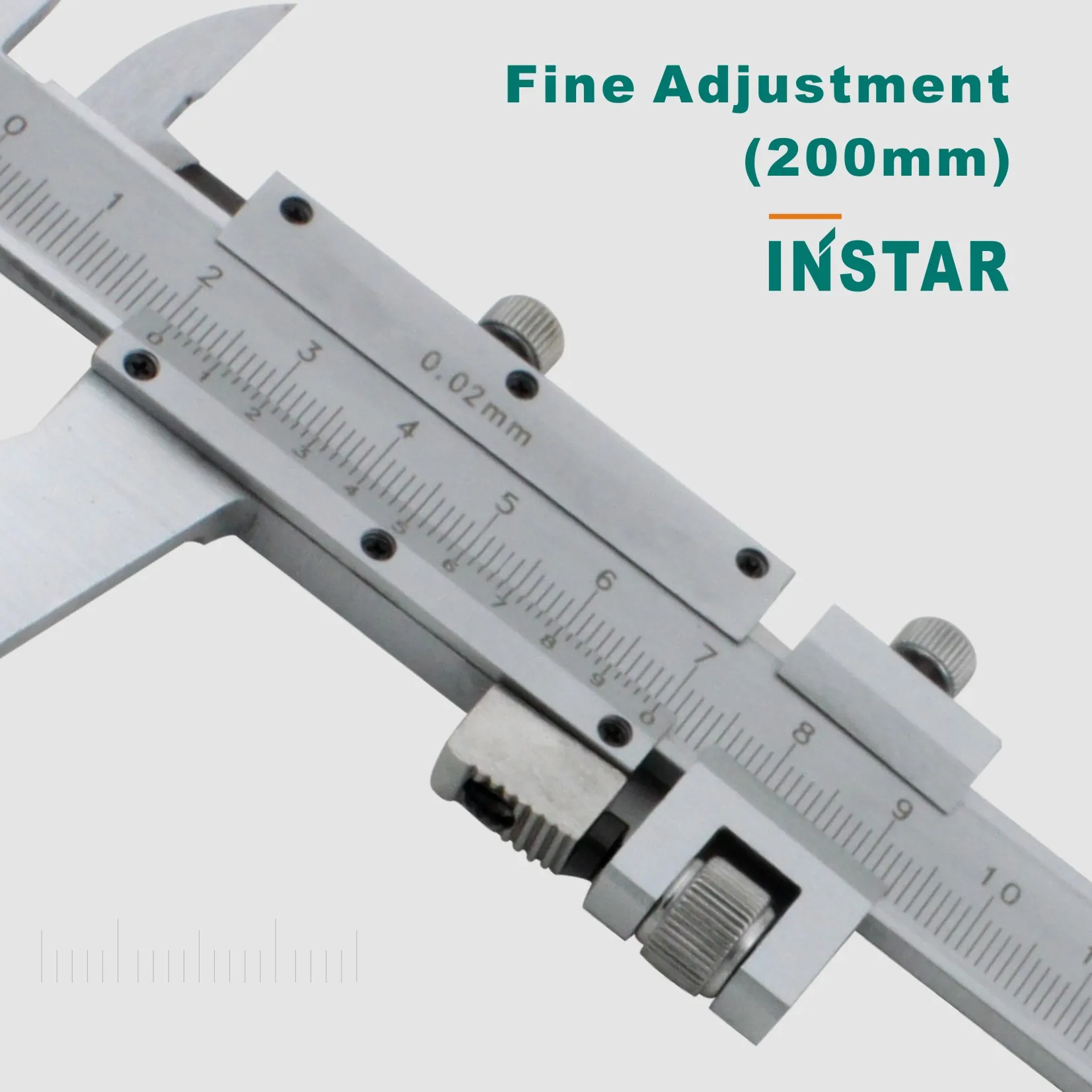 Schuifmaat Gehard Staal 150Mm 200Mm X 0.02Mm Met Fijnafstelling Economische Kwaliteit