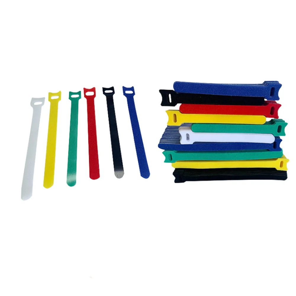 

50pcs Releasable Cable Ties Colored Plastics Reusable Cable ties Nylon Loop Wrap Zip Bundle Ties T-type Cable Tie Wire