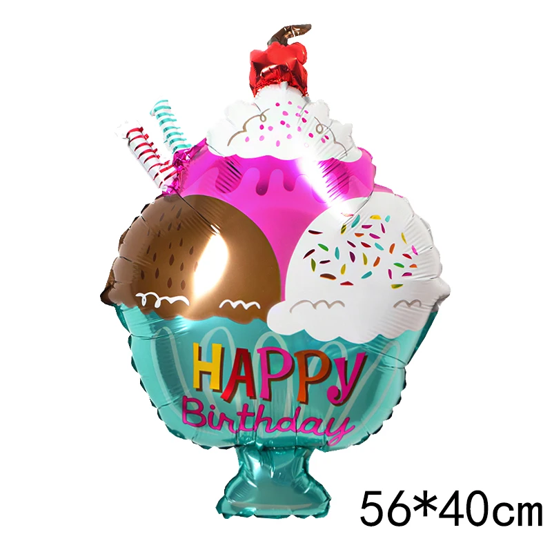 Large colorful Donut balloon Popcorn Toy Pineapple Aluminum Foil Balloons Birthday Party Decoration Baby Shower Christmas Globos