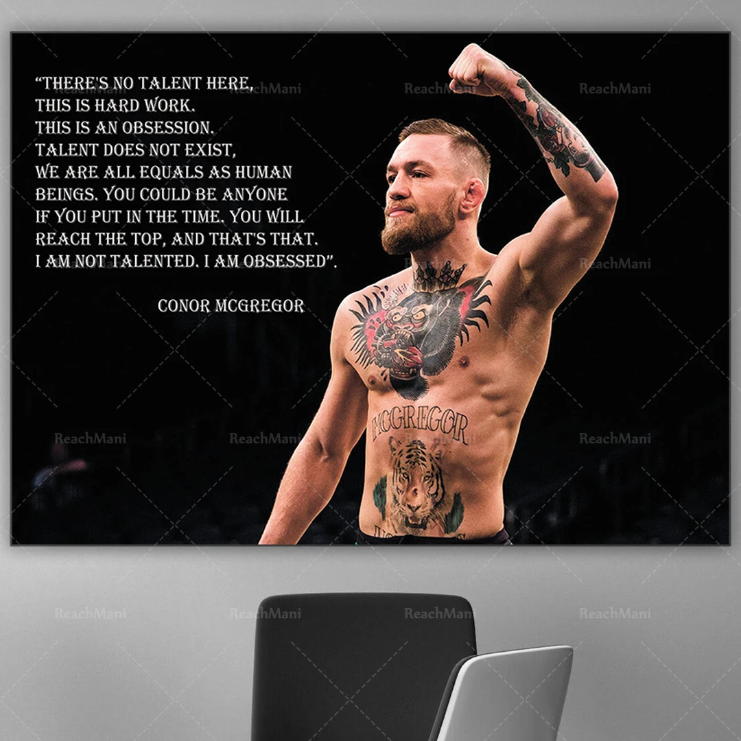 Conor McGregor Print Sports Poster Home Decoration Art Living Room Printing Room Decoration Art Poster Office Decoration Room Po