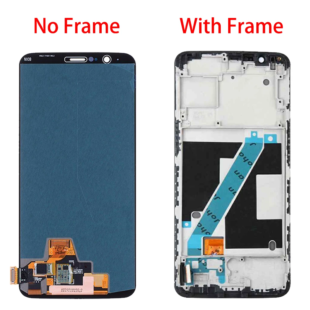 Original AMOLED Oled LCD For Oneplus 5T 1+5T LCD Display Touch Screen With Frame Replacement Display For OnePlus 5T A5010 LCD