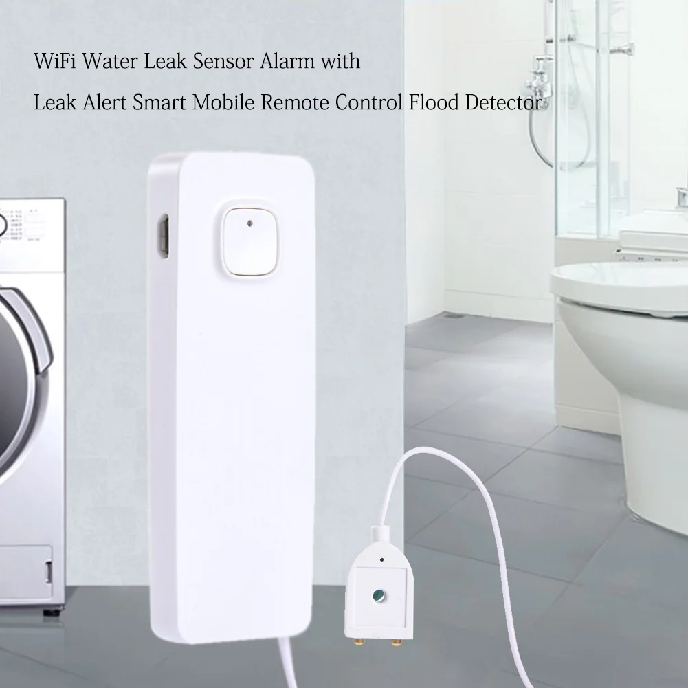 Tuya Wifi Water Leakage Sensor Wireless Flood Overflow Sensor Smart Home Alarm System APP Remote Control Water Leakage Detector