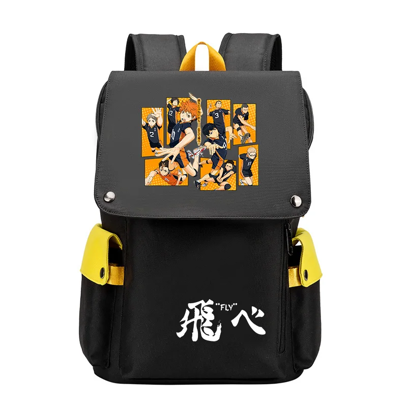 Haikyuu Karasuno High School Large Bookbag VBC School Bags Oxford Laptop Backpack Women Travel Bagpack Gilrs Anime Rucksack