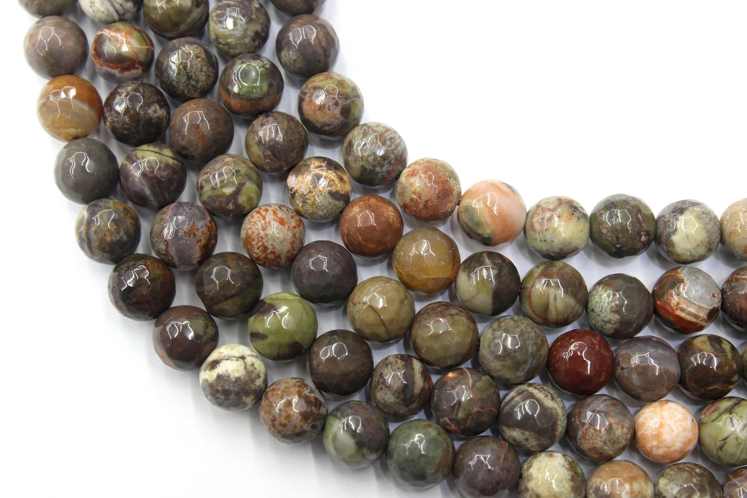 

Natural Facted Ocean Agate Round Loose Beads Strand 6/8/10/12MM For Jewelry DIY Making Necklace Bracelet