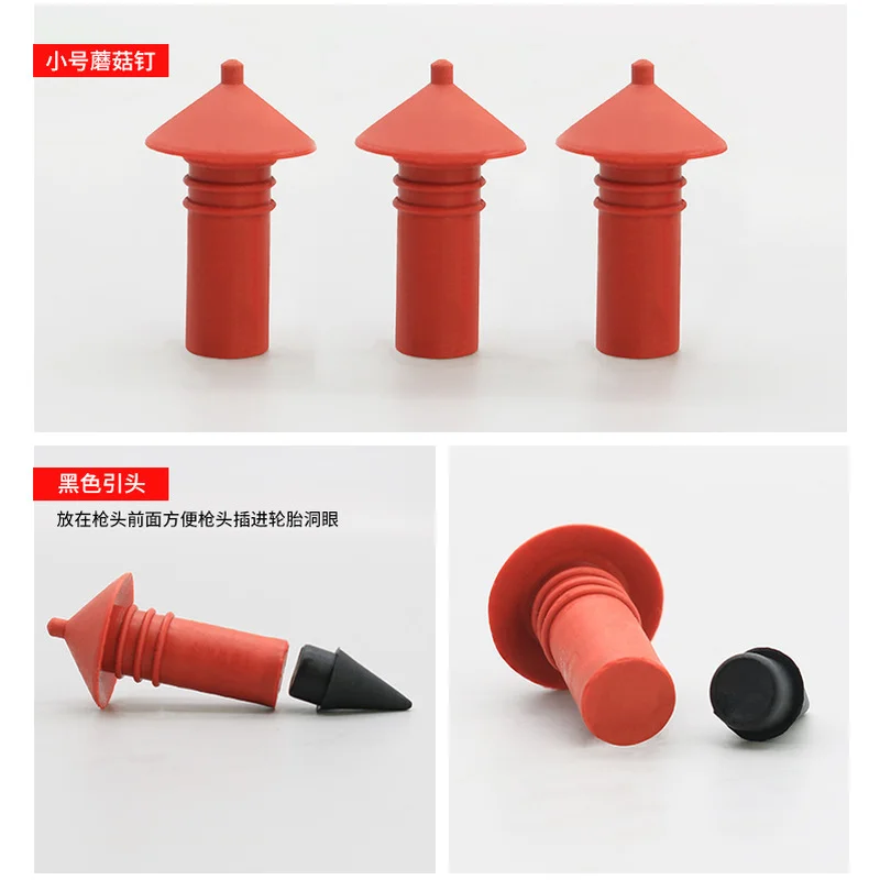 180Pcs Universal Mushroom Shaped Tubeless Tire Repair Insert Sockets Plugs Red Black 7mm 8mm Tire Repair Rubber Bullet for Car