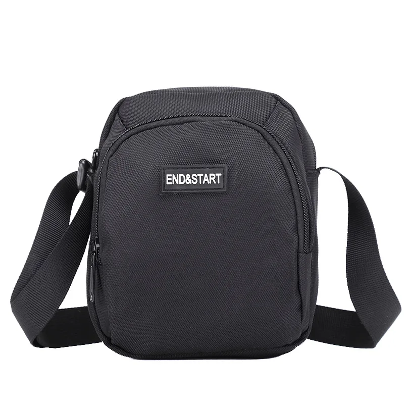 Mini Shoulder Bags for Men Boys Black Color Messenger Simple Bags Minimalism Style Crossbody Bags multifunction Brief