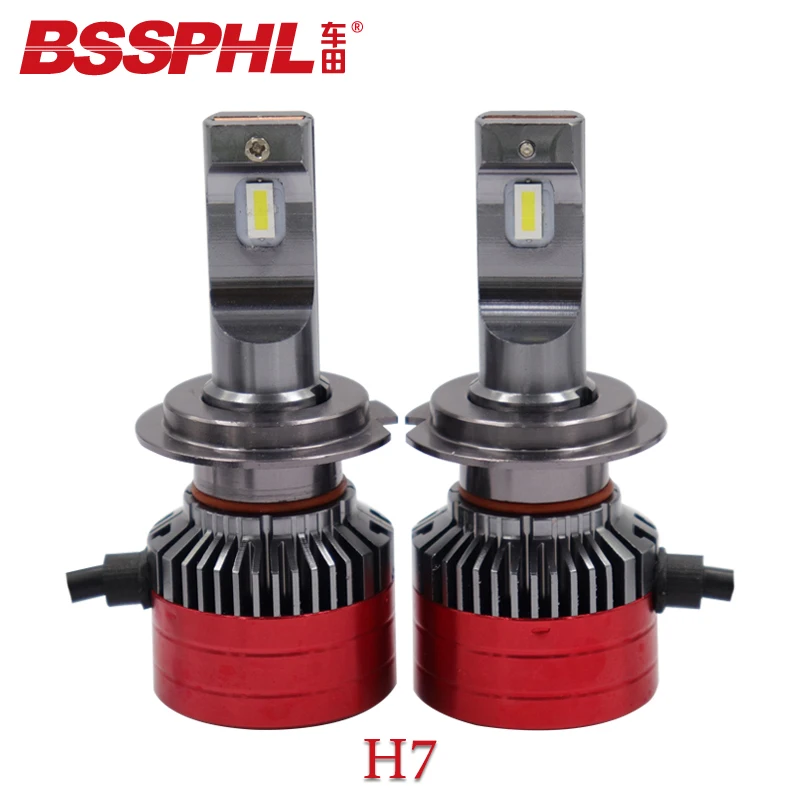 BSSPHL Auto LED Light 12V - 24V  H7 Car Head light replacement bulbs fast start 6000k