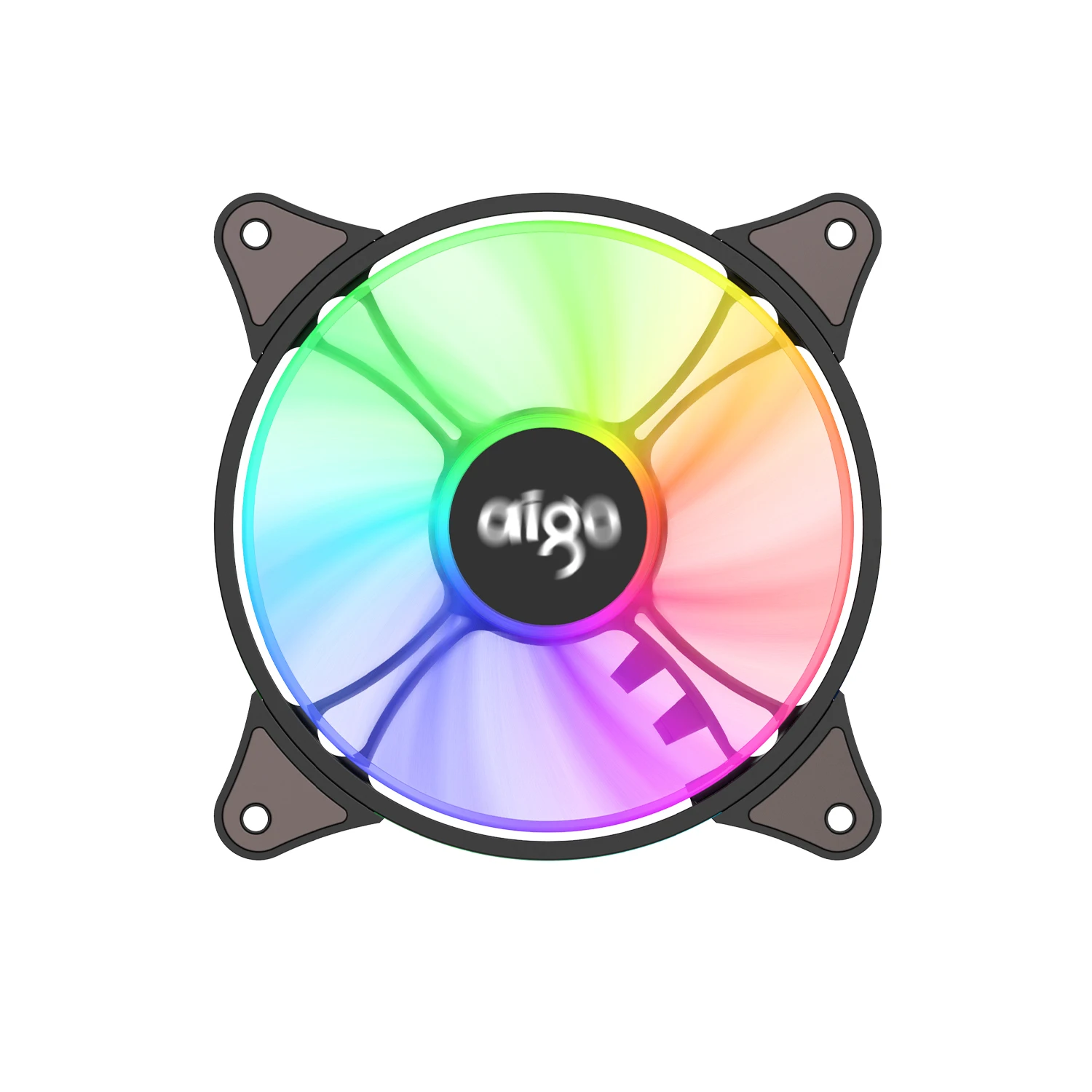 Aigo AR12 120mm PC Case Fan – RGB Heatsink, Aura Sync, SATA Port, Silent Controller, ARGB Cooling Fan 3