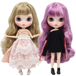 ICY DBS Blyth Doll 1/6 bjd joint body white skin matte face with eyebrow custom doll 30cm ob24 nude doll anime