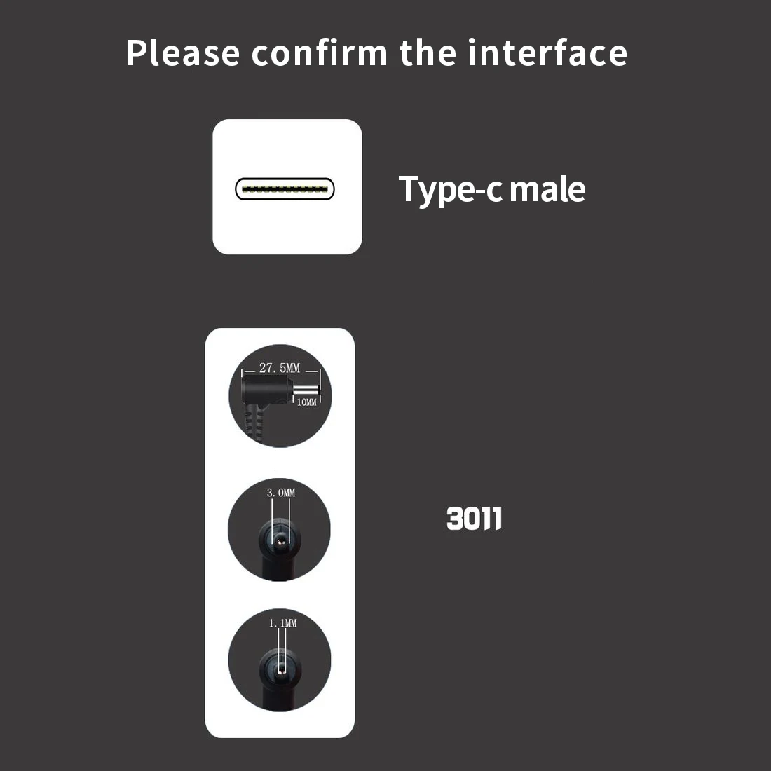 نوع C إلى تيار مستمر 3.0x1.1 3.0*1.1 مللي متر ذكر التوصيل محول USB-C PD شحن كابل الحبل لشركة أيسر أسباير محمول محول الطاقة الكمبيوتر المحمول