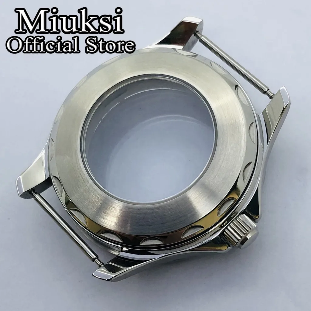 Miuksi 41mm silver sterile case sapphire glass fit NH35 NH36 ETA2824 2836 Mingzhu DG2813 3804 Miyota 8205 8215 PT5000 movement