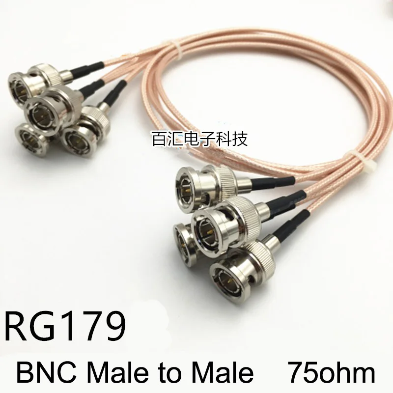 10pcs HD SDI Cable BNC Male to BNC Male Connector Pigtail 75ohm RG179 Cable 10cm 40cm 100cm