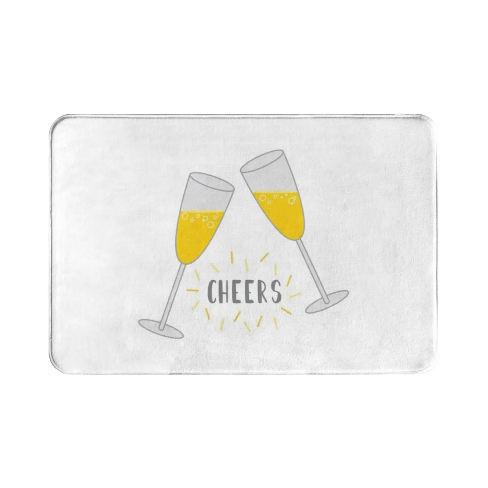 Alfombra Cheers, alfombra, cojín, suave, antideslizante, felicitación, celebración de boda, brindis, Champagnes, copa de vino, tostado