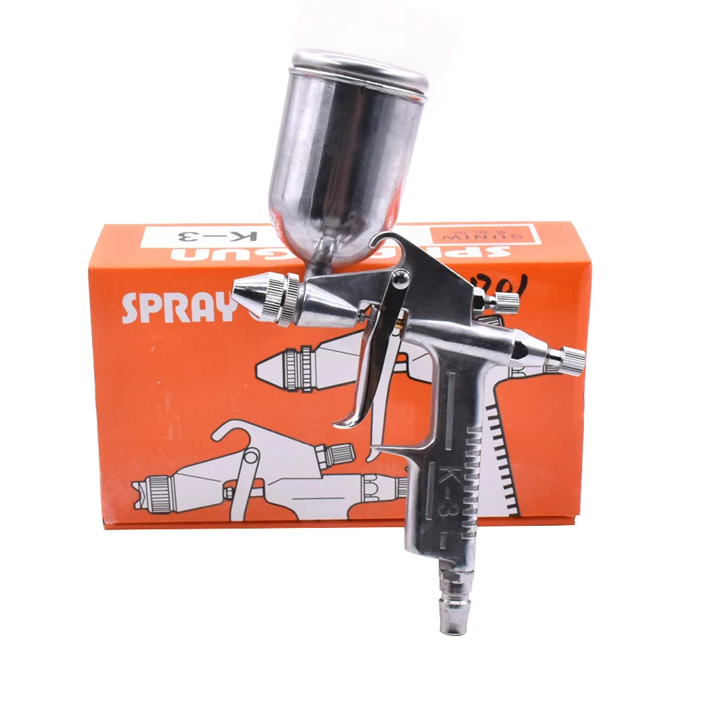 Air Spray Gun 125ml Aluminum Alloy Paint Sprayer Hand Manual Spray Gun Nozzle Pneumatic Paint Sprayers Car Repair Tool Kits