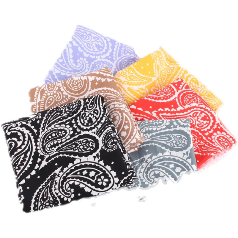 Vintage Paisley Chiffon Fabric for Sewing Clothes Ethnic Summer Dress Bandana Printed Fabric Per Meters