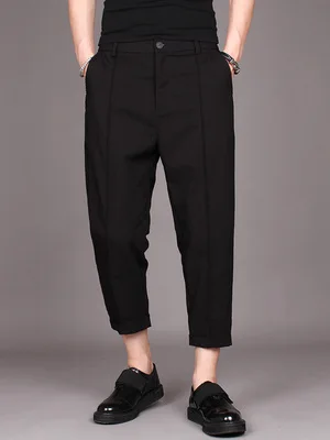 

The new Summery Haren Capri Pants, youth trend, wide-legged pants, male hairdresser, casual Capri Pants