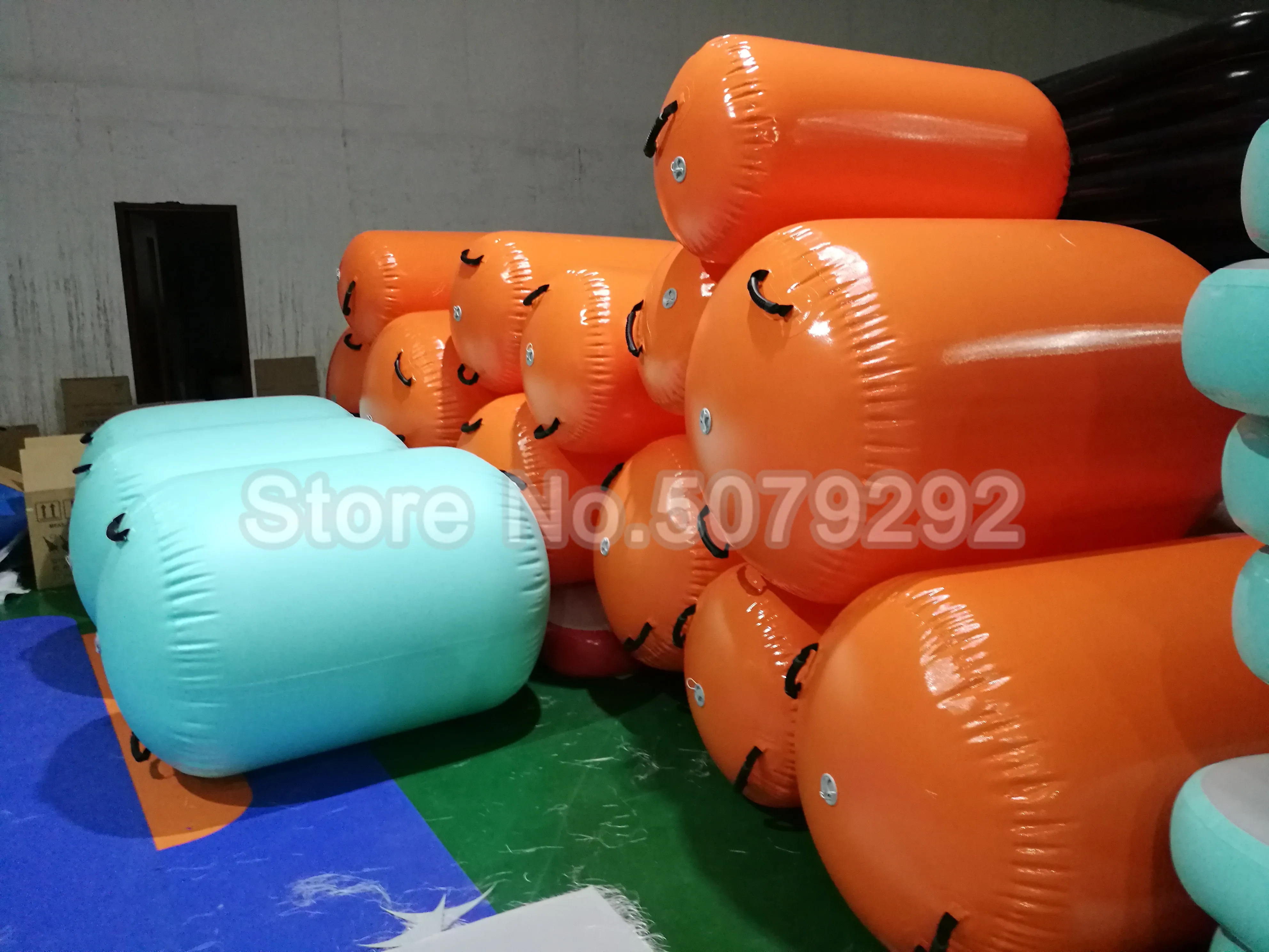 

Orange Color Inflatable Air Barrel For Yoga Training 100*60/85cm Dia Air Roller For Cheerleading Gymnastics Hot Air Track Roller