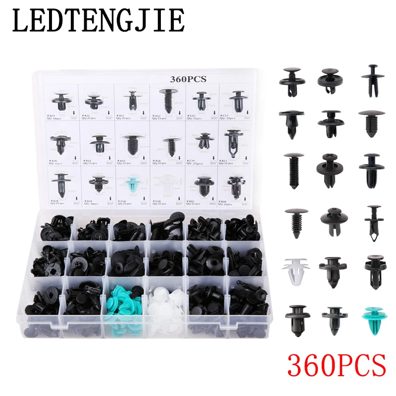 

360 Fastener Clip 18 Kinds of Hybrid Electric Vehicle Fastener Bumper Rivet Cage Door Decoration Push Cover Fender Belt Box